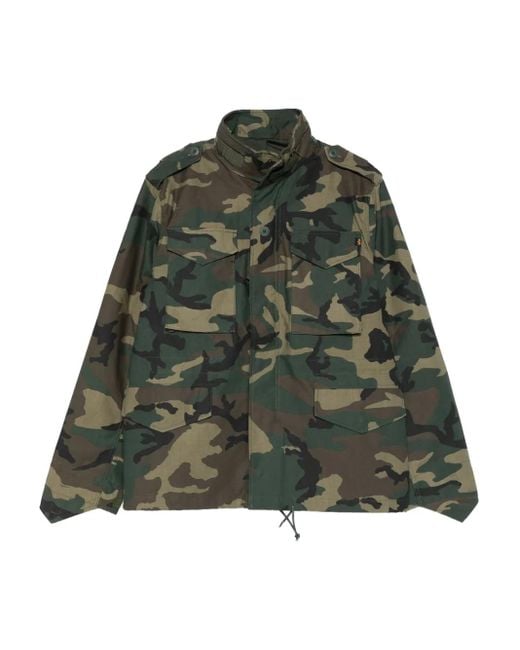 Alpha Industries Green Studio M 65 Camo Field Jacket for men