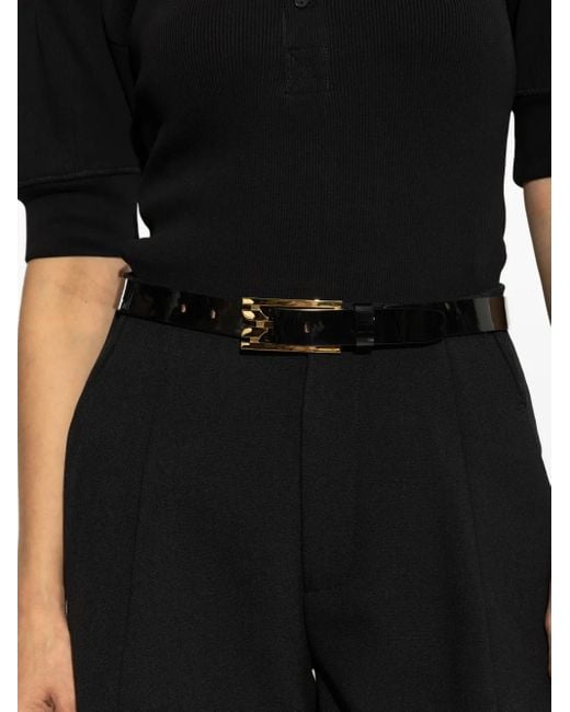 Victoria Beckham White Gürtel mit breiter Schnalle