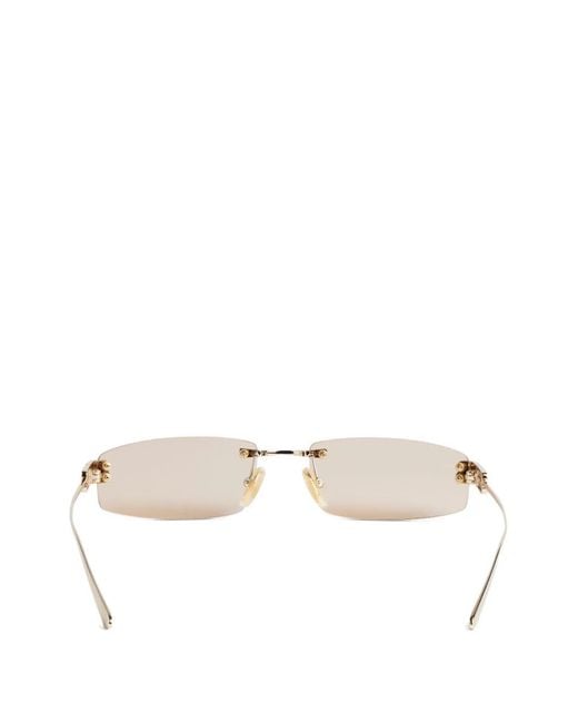 Balenciaga Natural Gossip S Rectangle-Frame Sunglasses