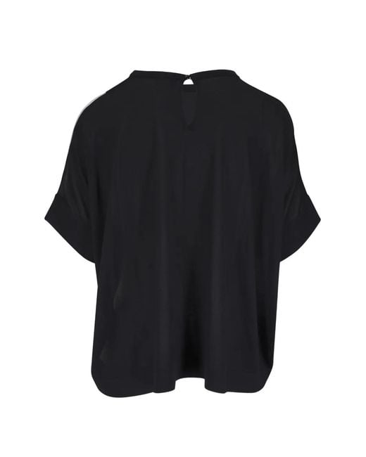 Akris Black Two-Tone Blouse