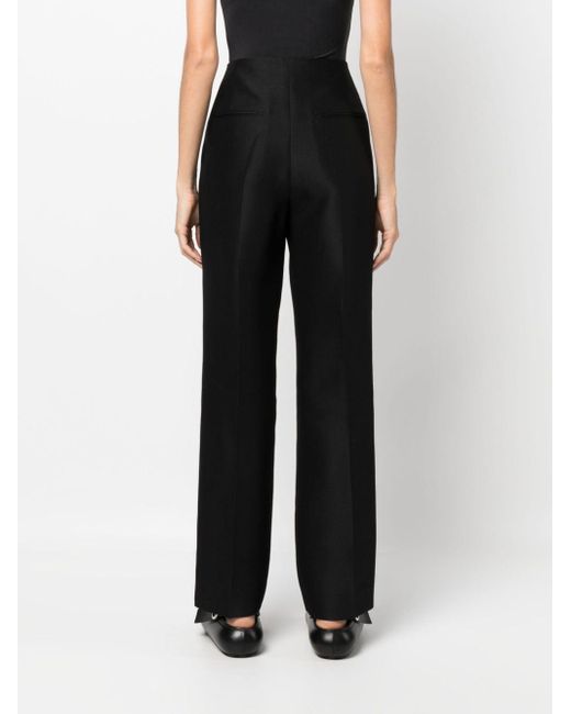 The Row Black Hector Straight-leg Trousers