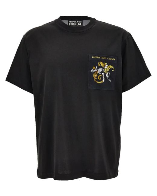 メンズ Versace Jeans Couture グラフィック Tシャツ Black