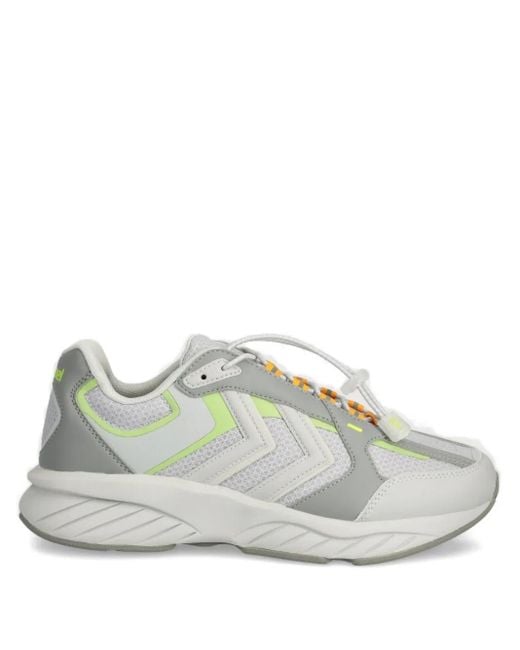 Hummel Gray Reach Lx 6000 Sv Lace-Up Panelled Sneakers