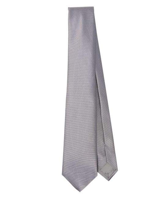 Emporio Armani Krawatte aus Seiden-Faille in Gray für Herren