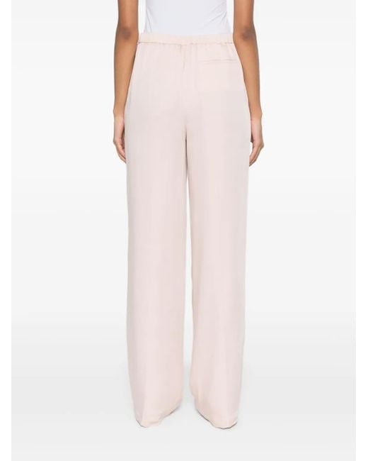 Theory Pink Wide-Leg Pull On Trousers