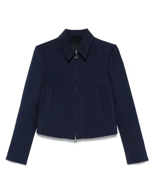 Patrizia Pepe Blue Cropped Jacket