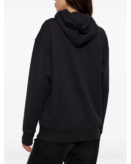 DIESEL Blue F-Buxt-Hood-Ood Logo-Plaque Drawstring Hoodie