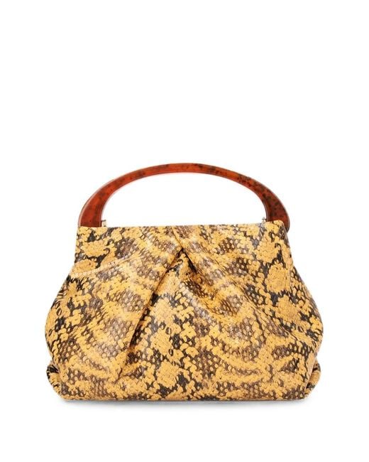 Dries Van Noten Metallic Small Pleated Leather Bag