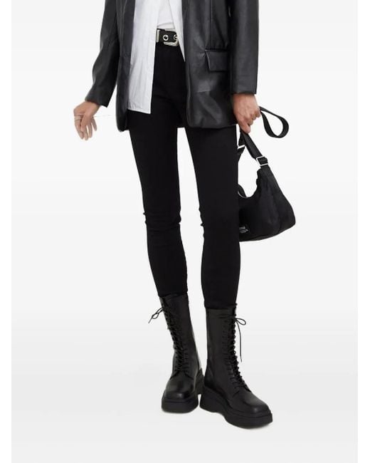 G-Star Black Logo-Patch Skinny Jeans