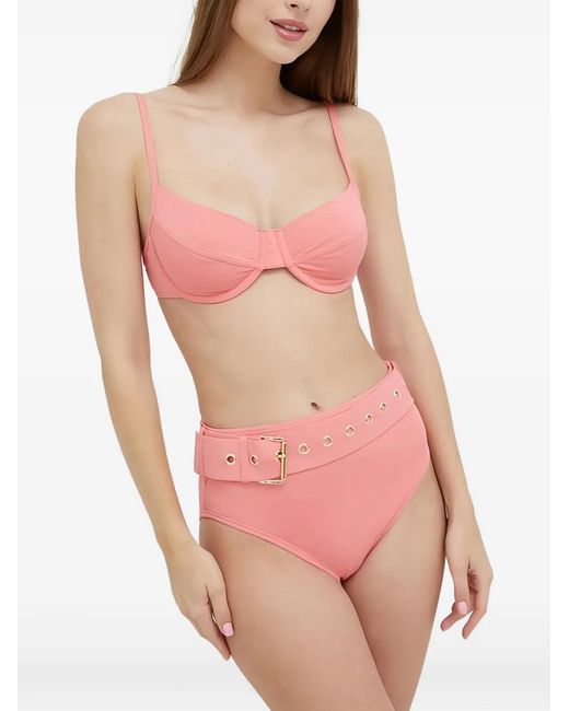 MICHAEL Michael Kors Pink Underwire Belted Bikini