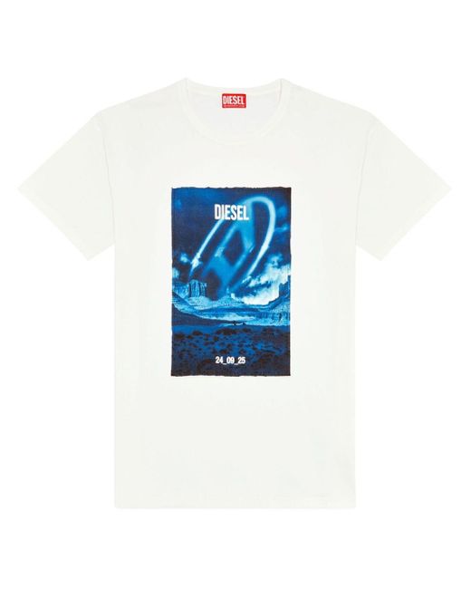 T-shirt T-Boxt-Q16 à imprimé graphique DIESEL pour homme en coloris Blue