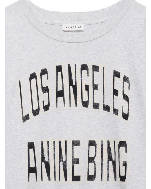 Anine Bing White Johnny Cropped Tee