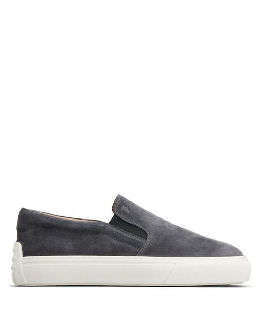Tod's Gray Slip-on Suede Sneakers for men