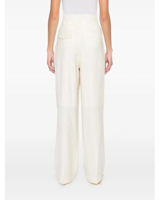 AYA MUSE White Pleated Trousers