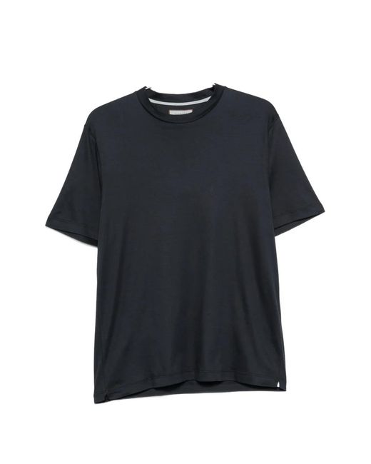 Canali Black Short-Sleeve T-Shirt for men
