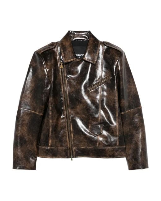 Patrizia Pepe Black Long-Sleeved Biker Jacket