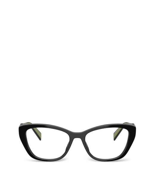 Prada Black Lunettes De Vue À Monture Papillon