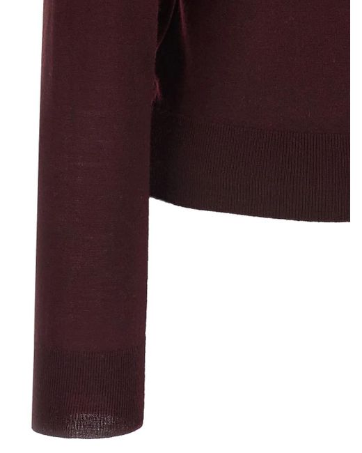 Saint Laurent Red Pull Manches Longues
