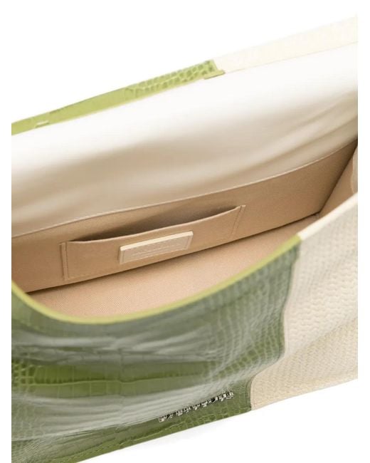 Jacquemus Green Rond Carré Two-Toned Clutch Bag
