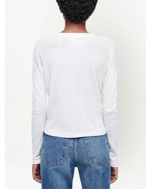 Re/done White 90S Baby Long-Sleeve T-Shirt