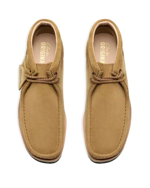 Clarks Brown Suede Lace-Up Boots for men