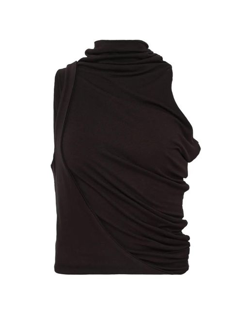 Hache Black Asymmetric Top