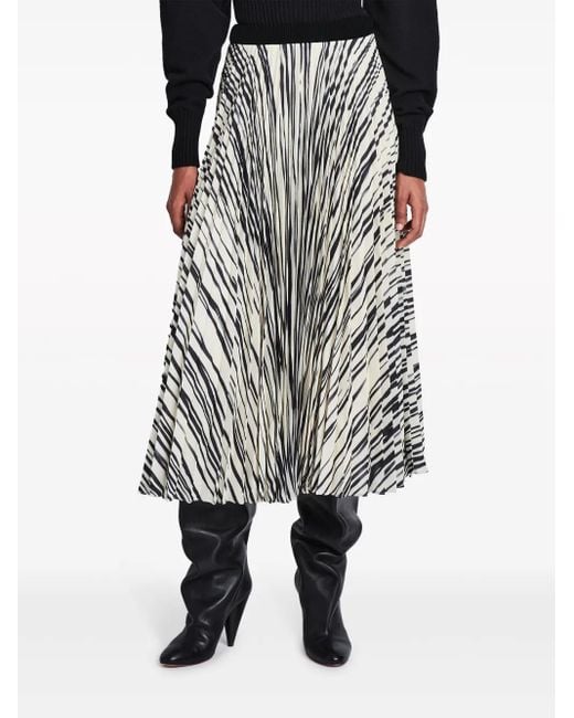 Proenza Schouler White Korine Chiffon-Crepe Pleated Skirt