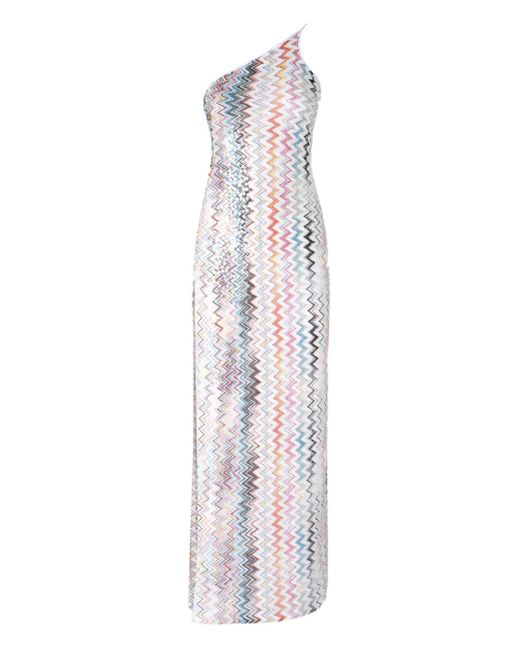 Vestido con motivo en zigzag Missoni de color White
