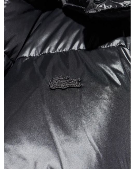 Lacoste Black Hooded Padded Jacket for men