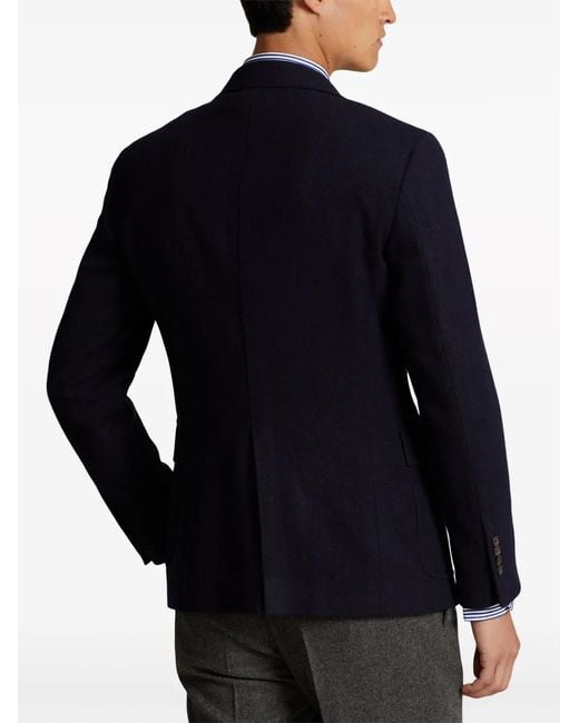Polo Ralph Lauren Blue Single-Breasted Cashmere Blazer for men