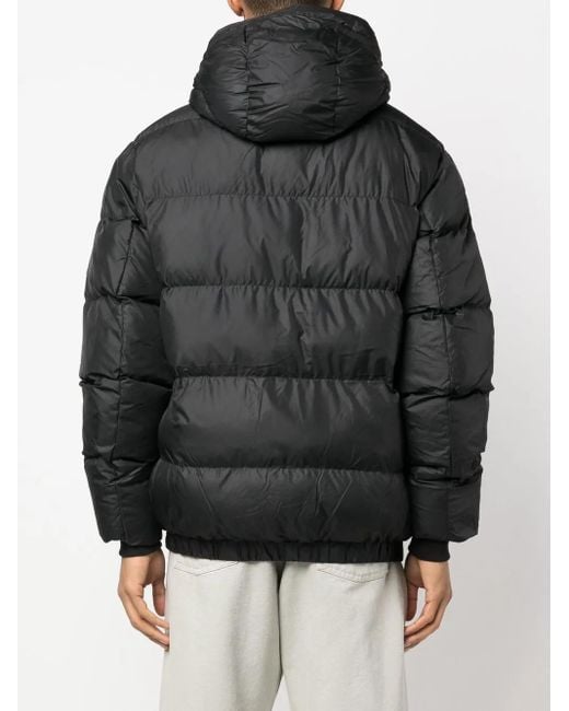 Plumífero con logo bordado HIDE & JACK de color Black