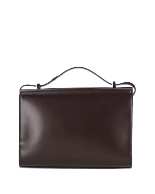 SAVETTE Brown Symmetry 19 Shoulder Bag