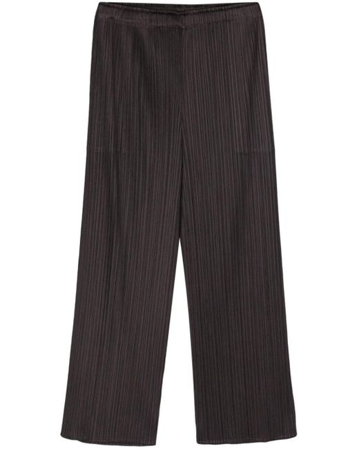 Pantalones capri con pinzas Pleats Please Issey Miyake de color Gray