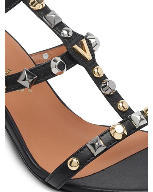 Via Roma 15 Metallic Studded Detail Sandals