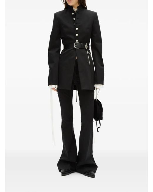 Ann Demeulemeester Black Yana Button-Up Jacket