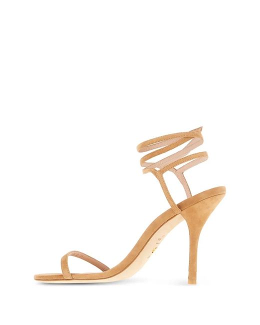 Stuart Weitzman Metallic Ankle-Strap Sandals