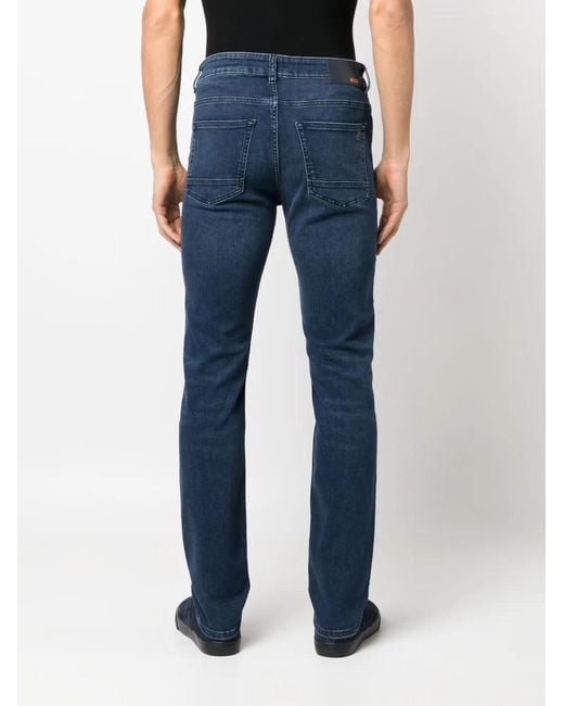 Boss Blue Skinny Mid-Waist Jeans for men