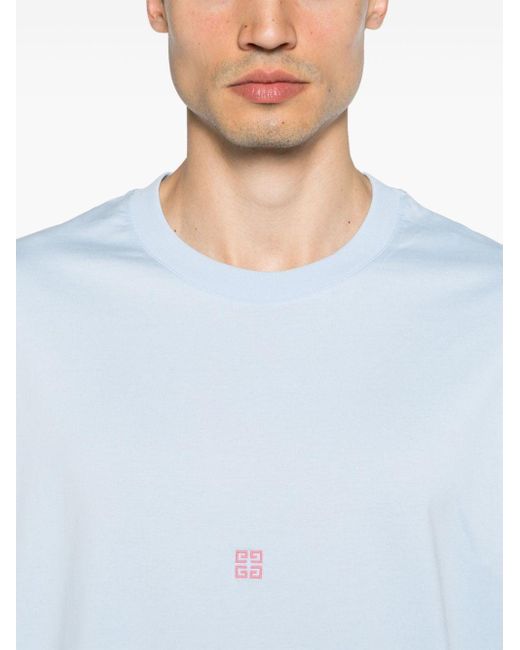 Givenchy Blue Graphic-print Cotton T-shirt for men