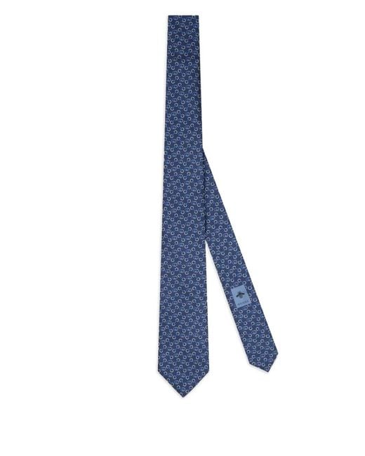 Gucci Blue Interlocking G Tie for men
