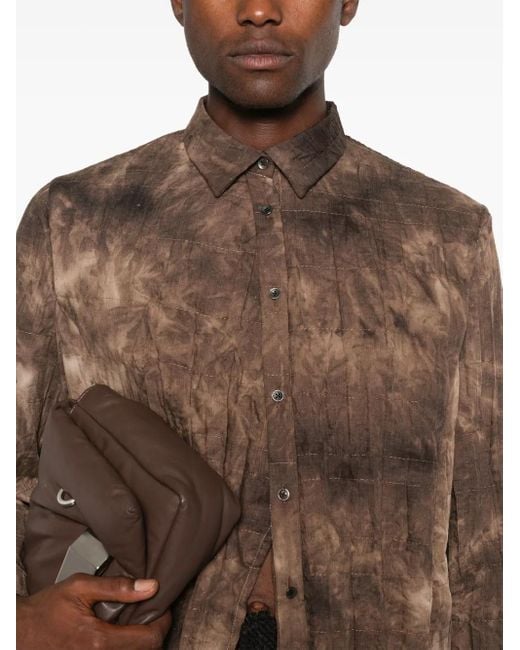 CHIAHUNG SU Hemd Mit Batikmuster in Brown für Herren