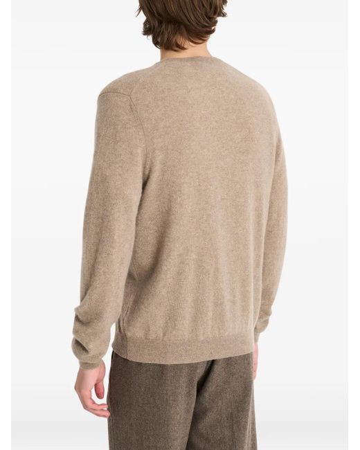 Pringle of Scotland Natural V-Neck Cashmere Sweater for men