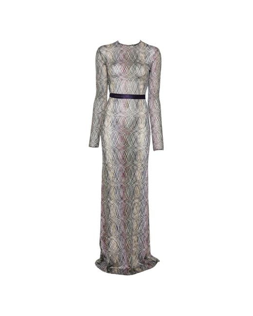 Missoni White Zigzag-Knit Open-Back Dress