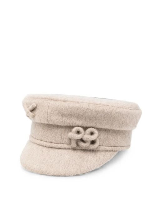 Ruslan Baginskiy Natural Logo-Embroidered Baker Boy Hat