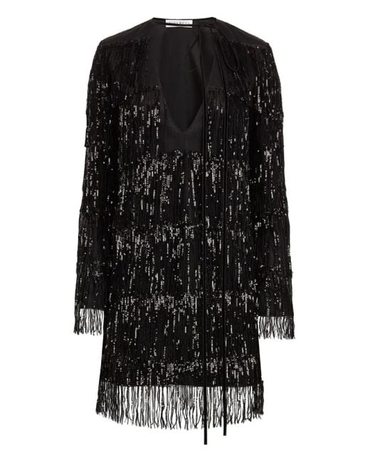 Nina Ricci スパンコールトリム ミニドレス Black