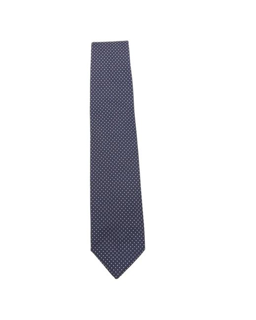 Corneliani Blue Micro-Dot Silk Tie for men