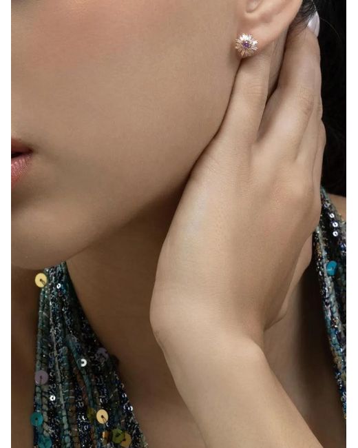 Suzanne Kalan Pink Sapphire And Diamond Earrings