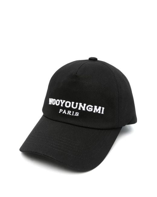 メンズ Wooyoungmi エンブロイダリー キャップ Black