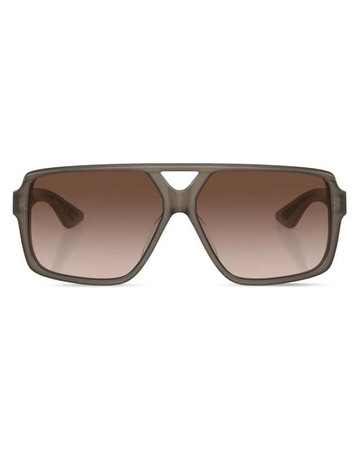 Oliver Peoples レディース ブラウン 1977c オーバーサイズ サングラス 