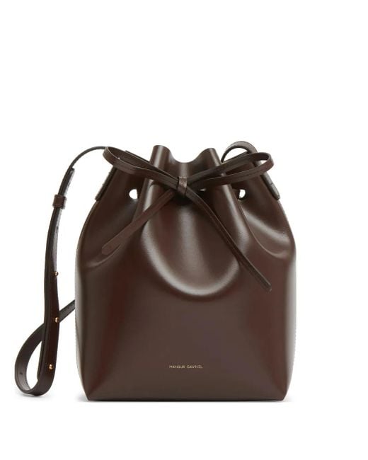 Mansur Gavriel Brown Mini Bucket Bag