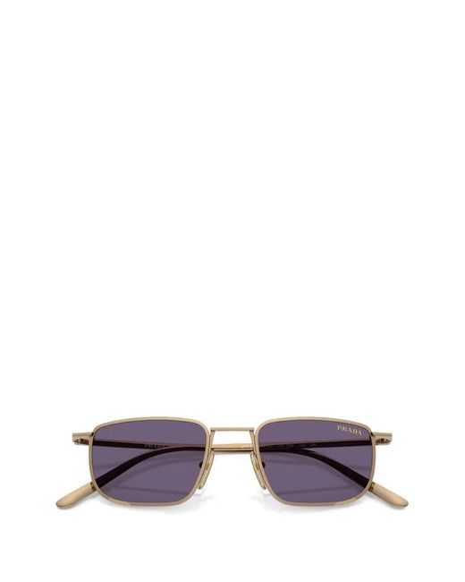 Prada Purple Rectangle-Frame Sunglasses
